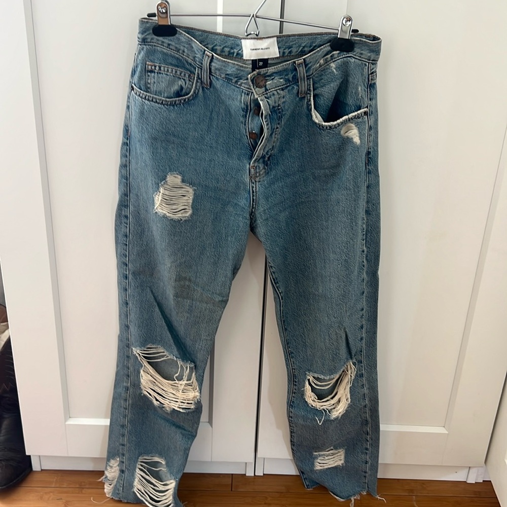 Current Elliott Distressed Denim 27